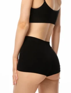 Bamboo boyshort - figi z przedłużoną nogawką - czarne