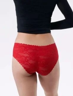 Bellie Classic - figi koronkowe - czerwone