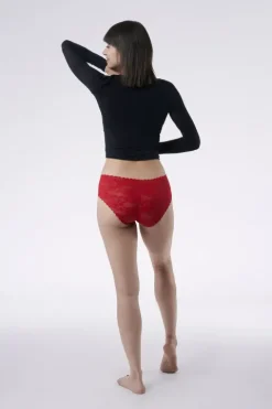 Bellie Classic - figi koronkowe - czerwone