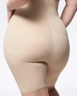 Bermudy pod biust - 269 Basic Sliming Shorts Super High - spodenki wyszczuplające pod biust - naturalne