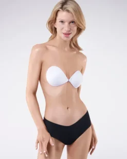 Biustonosz samonośny materiałowy (BS-02), biały