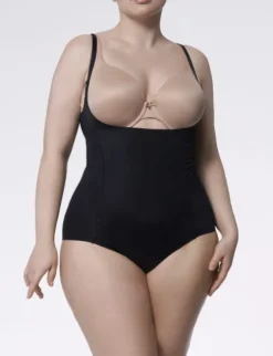 Body modelujące - 219 Basic Body Open Bust - body wyszczuplające pod biust - czarne
