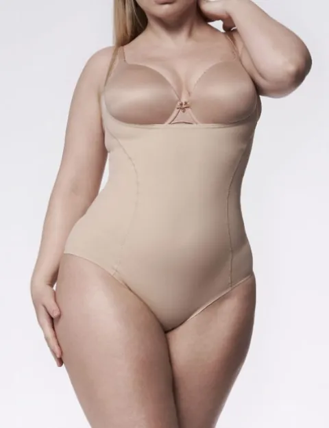 Body modelujące - 219 Basic Body Open Bust - body wyszczuplające pod biust - beżowe