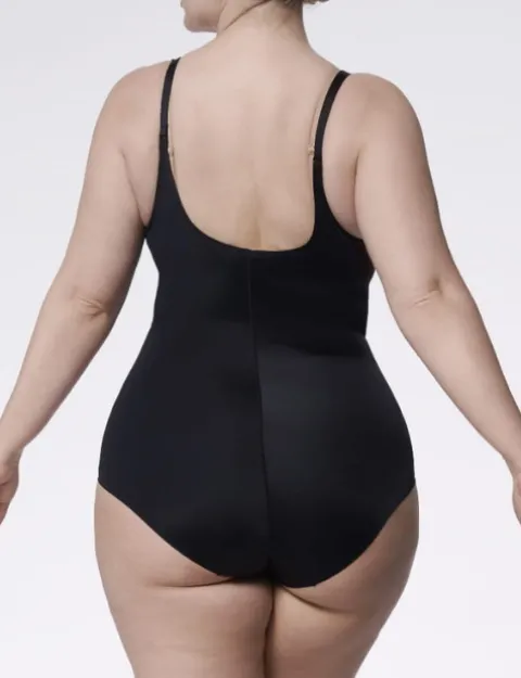 Body modelujące - 219 Basic Body Open Bust - body wyszczuplające pod biust - czarne