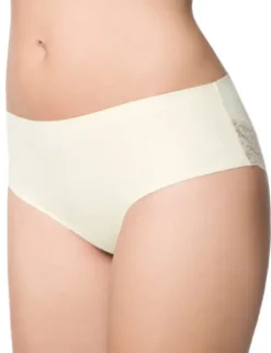 Cheekie Classic - figi z koronką - ecru
