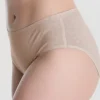 Cotton Classic - bawełniane figi damskie - piaskowe