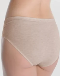 Cotton Classic - bawełniane figi damskie - piaskowe