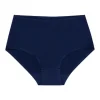Cotton Midi figi damskie - granatowe