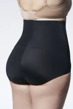 Figi pod biust - 241 Basic Maxi Super High - figi wyszczuplające z wysoką talią - czarne