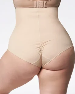 Figi pod biust - 251 Extra Maxi Super High - figi wyszczuplające z wysoką talią - naturalne