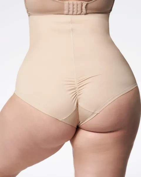 Figi pod biust - 251 Extra Maxi Super High - figi wyszczuplające z wysoką talią - naturalne