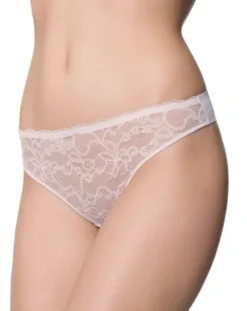 Hottie stringi z koronkowym przodem -beżowe