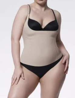 Koszulka modelująca - 214 Basic Cami Open Bust - koszulka wyszczuplająca pod biust - beżowa