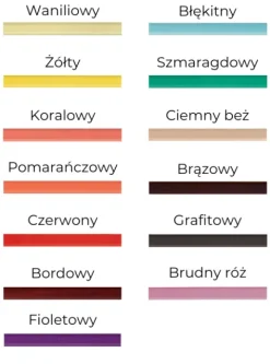 Ramiączka kolorowe gładkie 10 mm - materiałowe ramiączka - różne kolory